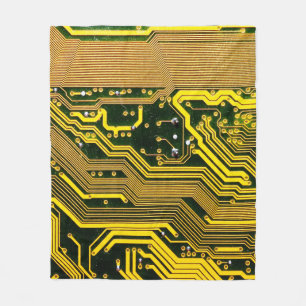 Computer-Schaltplatine Telekommunikation,abstrakt, Fleecedecke
