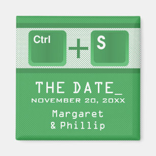Computer-Schlüssel-Kontrollen-Save the Date Magnet