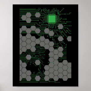 Computer Science Circuit Board Poster