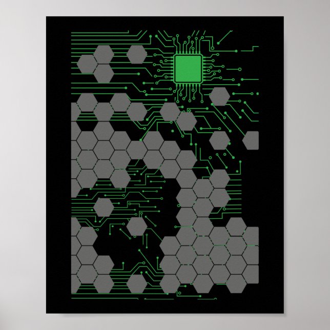 Computer Science Circuit Board Poster (Vorne)