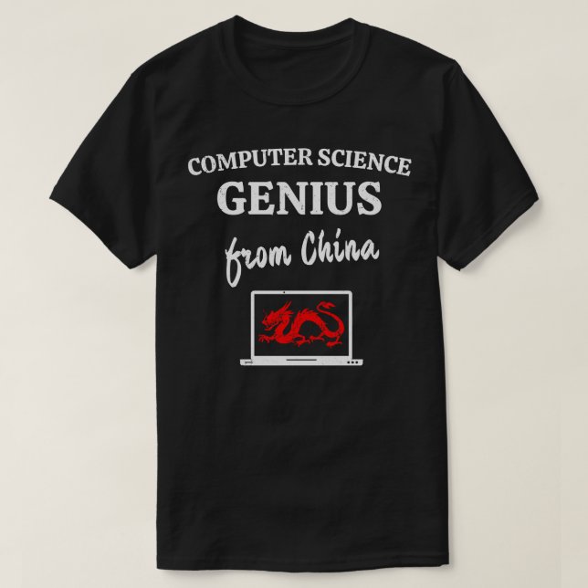 Computer Science Genius aus China Admin T-Shirt (Design vorne)