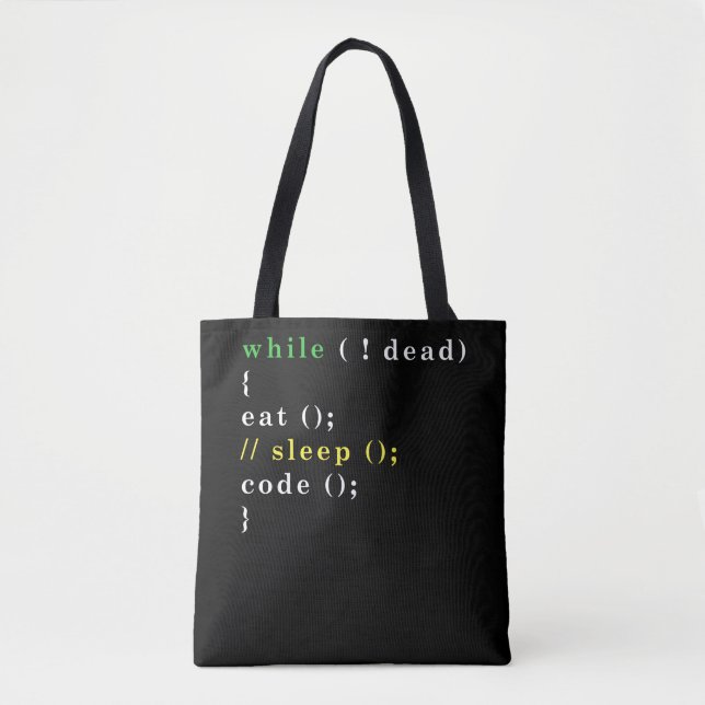 Computer Science Python Programmierer essen Code S Tasche (Vorderseite)