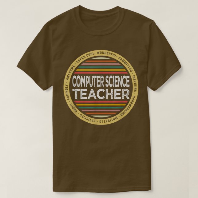 Computer Science Teacher Shirt Funny Profession Bi (Design vorne)