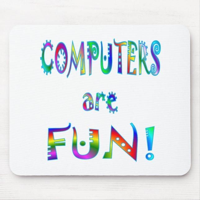 Computer sind Spaß Mousepad (Vorne)