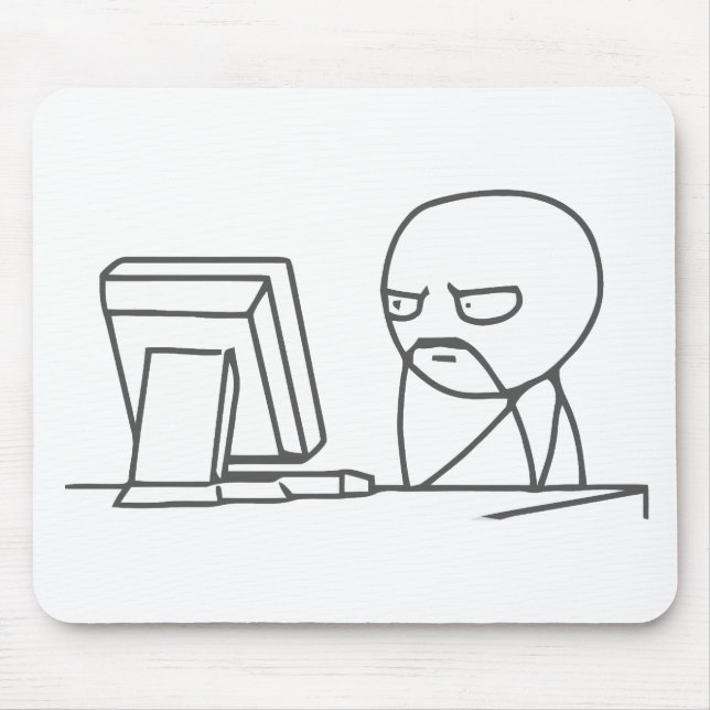 Computer-Typ Meme - Mousepad (Vorne)