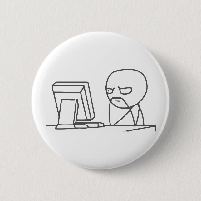 Computer-Typ Meme - Pinback Knopf Button (Vorderseite)