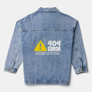 Computer- und Programmierergeek 404-Fehler Jeansjacke