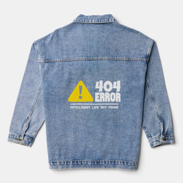 Computer- und Programmierergeek 404-Fehler Jeansjacke (Rückseite)