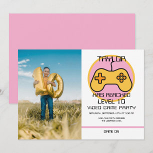 Computer Video Game Player - Geburtstag steigern Einladung