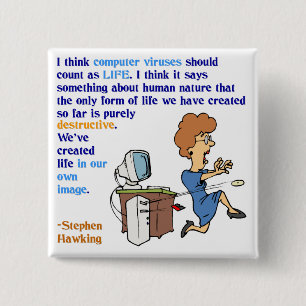 Computer-Viren sind lebendiges (1) Button