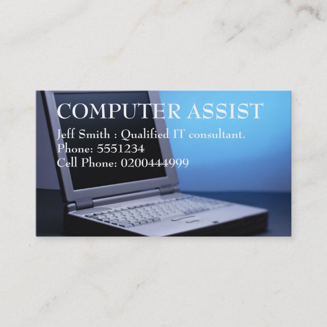 Computer-Visitenkarte 2 Visitenkarte (Vorderseite)