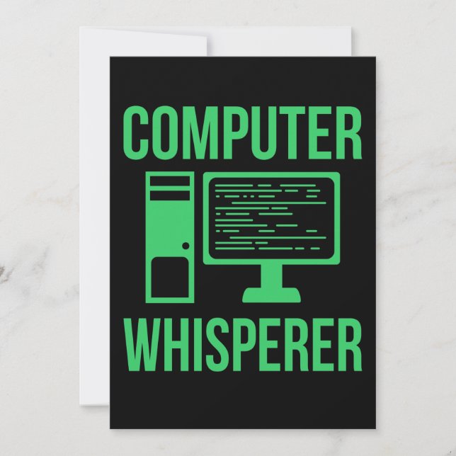 Computer Whisperer IT Tech Software Programmer Dankeskarte (Vorderseite)