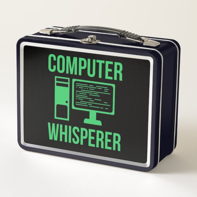 Computer Whisperer IT Tech Software Programmer Metall Brotdose (Vorderseite)
