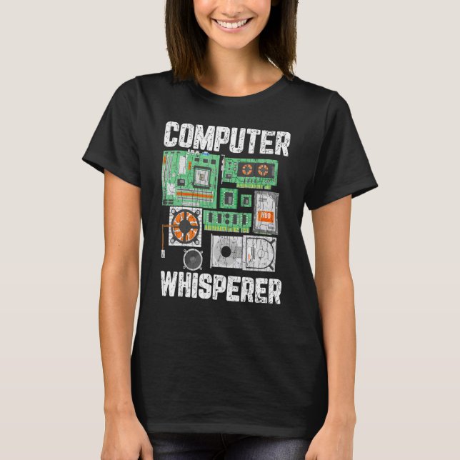 Computer Whisperer IT Techniker Grafik T-Shirt (Vorderseite)