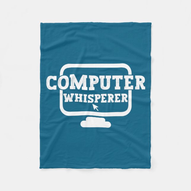 Computer Whisperer Tech Suprt Nerds Geek Funny N  Fleecedecke (Vorderseite)