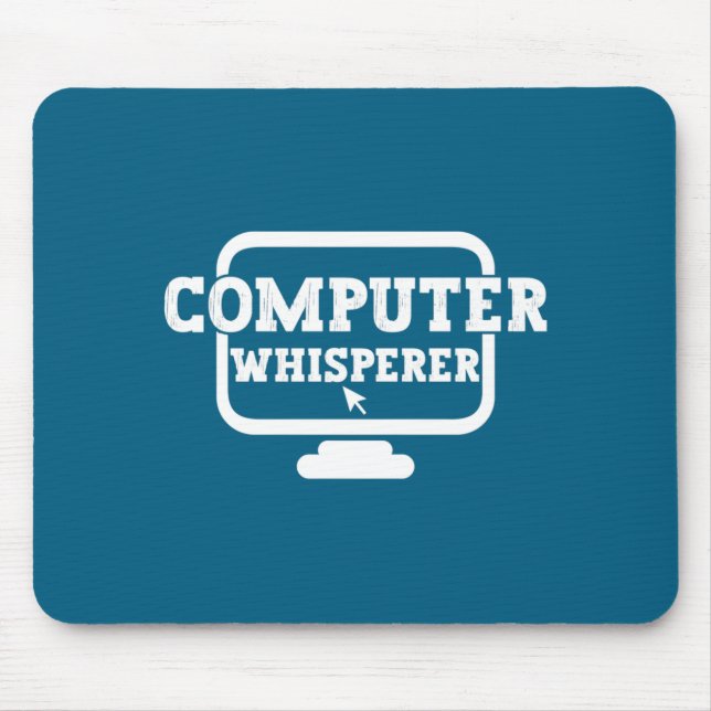 Computer Whisperer Tech Suprt Nerds Geek Funny N  Mousepad (Vorne)