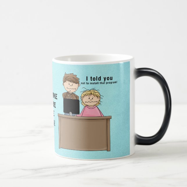 Computerarbeits-Tasse Verwandlungstasse (Rechts)