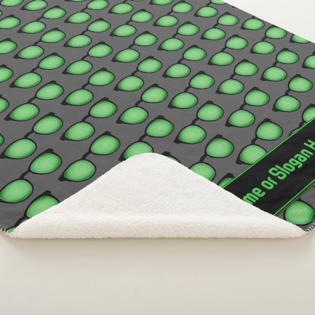 Computerbrille mit Code-Objektiven - eigener Text Sherpadecke (3/4)