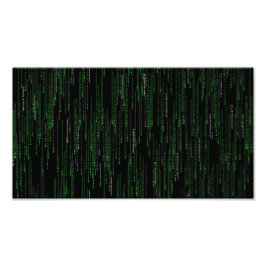 Computercode-Fallende Gaming-Geek-Poster-Artwork Fotodruck