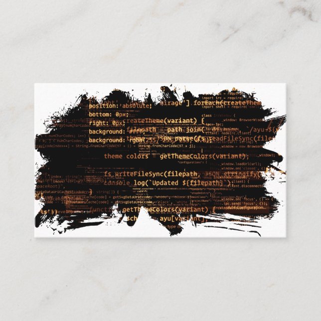Computercode Visitenkarte (Vorderseite)