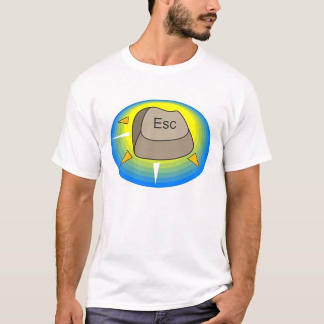 Computerentweichenknopf T-Shirt (Vorderseite)