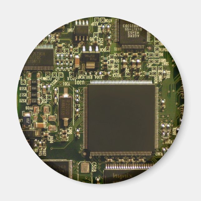 Computerfestplattenplatine - Grün Magnet (Vorne)