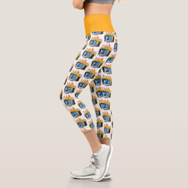 Computerfeuer Hochwaisted Yoga Capris