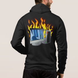 Computerfeuer Männer Bella+Leinwand Vollzip Hoodie