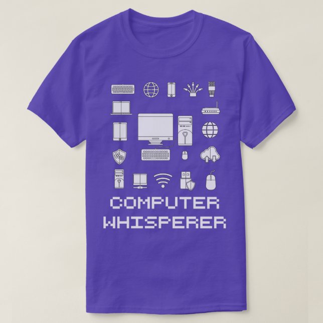 Computerflüsterer IT Tech Support Nerd Geek Hilfe T-Shirt (Design vorne)