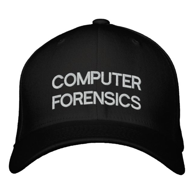 COMPUTERFORENSICS BESTICKTE BASEBALLKAPPE (Vorderseite)