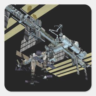 Computergenerierte Ansicht 12 Quadratischer Aufkleber