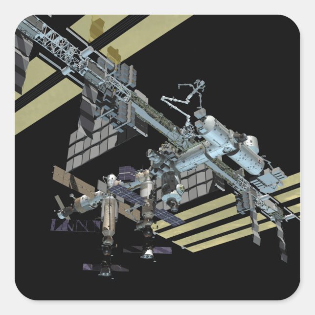 Computergenerierte Ansicht 12 Quadratischer Aufkleber (Vorderseite)