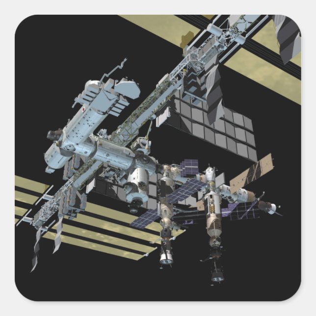 Computergenerierte Ansicht 13 Quadratischer Aufkleber (Vorderseite)