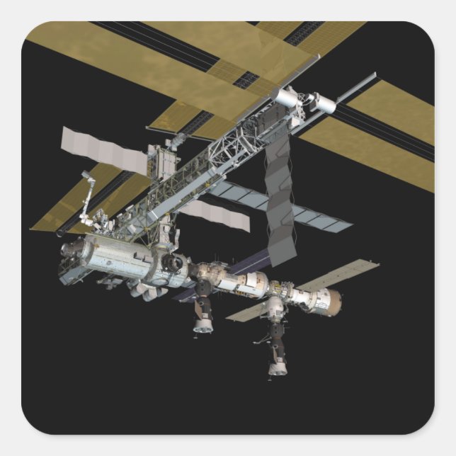 Computergenerierte Ansicht 17 Quadratischer Aufkleber (Vorderseite)