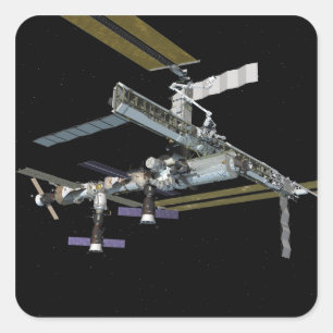 Computergenerierte Ansicht 19 Quadratischer Aufkleber