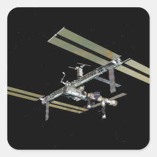 Computergenerierte Ansicht 23 Quadratischer Aufkleber