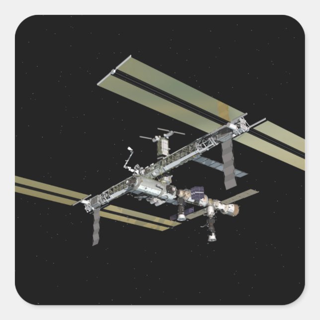 Computergenerierte Ansicht 23 Quadratischer Aufkleber (Vorderseite)