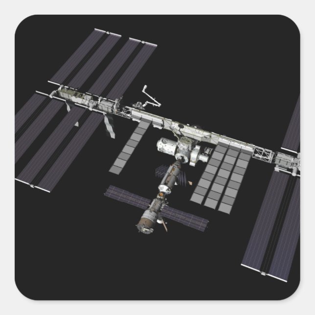 Computergenerierte Ansicht 24 Quadratischer Aufkleber (Vorderseite)