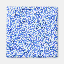 Computergenerierte blaue Blätter Magnet