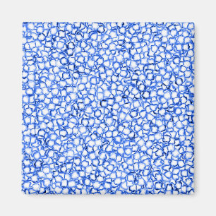Computergenerierte blaue Blätter Magnet