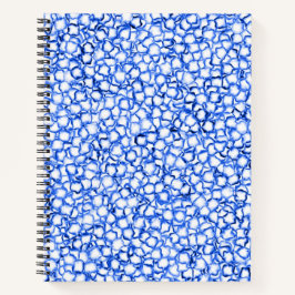 Computergenerierte blaue Blätter Notizbuch