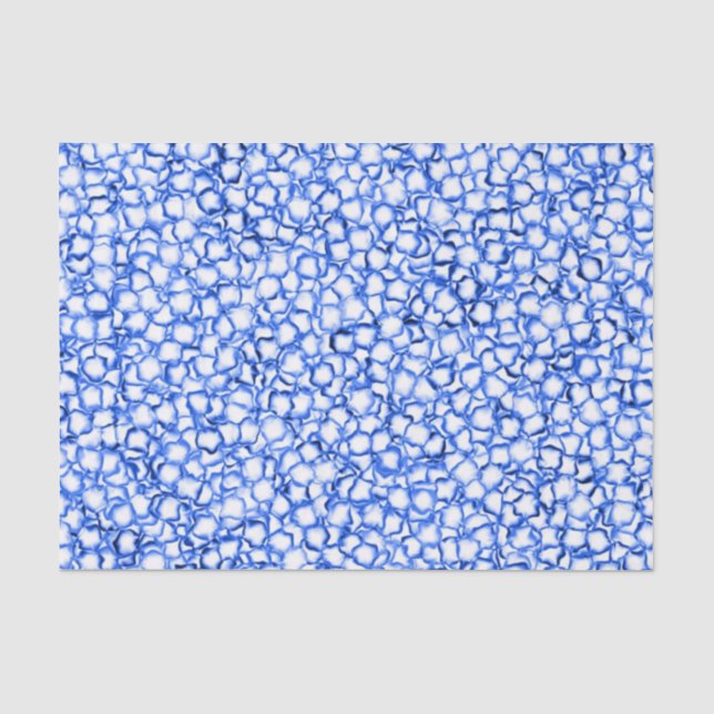 Computergenerierte blaue Blätter Seidenpapier (Vorderseite)