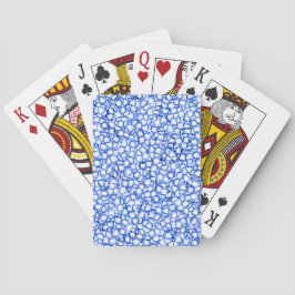 Computergenerierte blaue Blätter Spielkarten