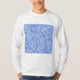 Computergenerierte blaue Blätter T-Shirt