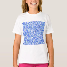 Computergenerierte blaue Blätter T-Shirt