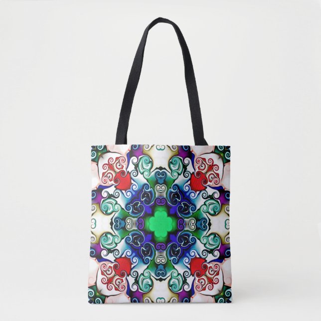 Computergrafik. Darstellung eines abstrakten Flo Tasche (Vorderseite)