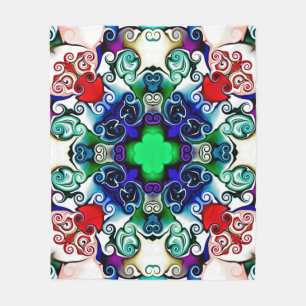Computergrafik. Illustration eines abstrakten Blum Fleecedecke