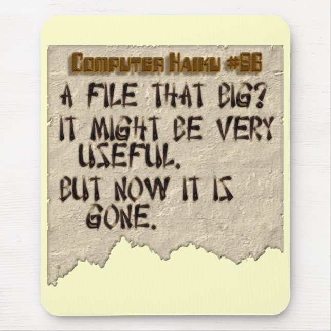 ComputerHaiku #86 Mousepad (Vorne)