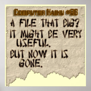 ComputerHaiku #86 Poster