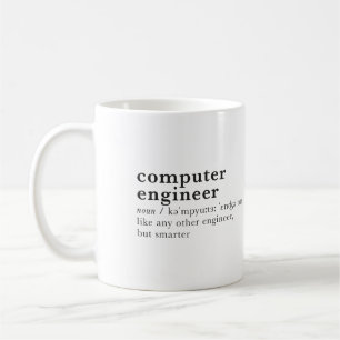 Computeringenieur lustiger Wörterbucheintrag. Kaffeetasse